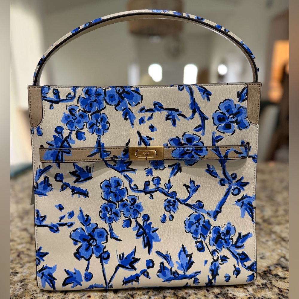 NWT Tory Burch Lee Radziwill Double Bag, New Cream Limited Edition, $1298